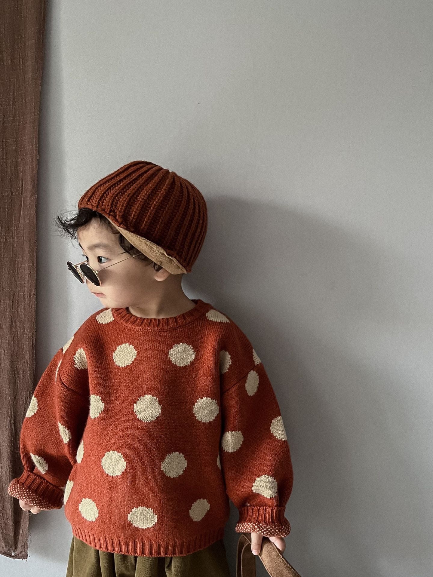 -キッズ ニット みずたま セーター トップス - mamahalo shop - ニット・セーター -  べビー服 - 子供服 - 男の子 - 女の子