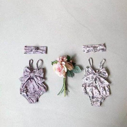 -ベビー 水着 セパレート ビキニ ワンピース フラワー リボン ラッシュガード スイムウェア【mh0000807】 - mamahalo shop - ベビー用水着 -  べビー服 - 子供服 - 男の子 - 女の子