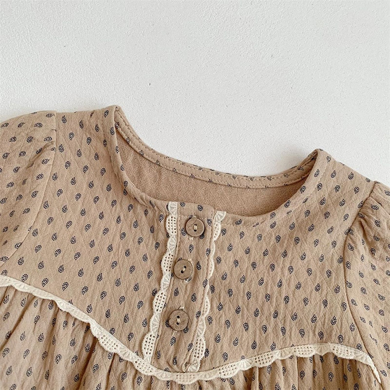 -ベビー レース 長袖 ロンパース ボディスーツ - mamahalo shop - 長袖ロンパース -  べビー服 - 子供服 - 男の子 - 女の子