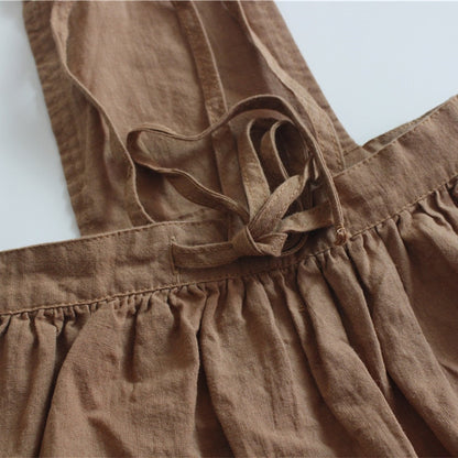 -キッズ ノースリーブ エプロン ドレス ワンピース - mamahalo shop - ノースリーブワンピース -  べビー服 - 子供服 - 男の子 - 女の子