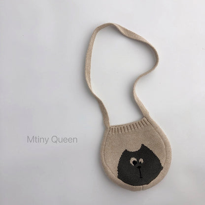 -キッズ ニット アニマル メッセンジャーバッグ 鞄 ポシェット - mamahalo shop - メッセンジャーバッグ -  べビー服 - 子供服 - 男の子 - 女の子