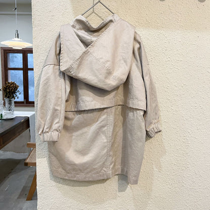 -キッズ ロング フーディ アウター ジャケット ジャンパー モッズコート - mamahalo shop - ロングコート -  べビー服 - 子供服 - 男の子 - 女の子