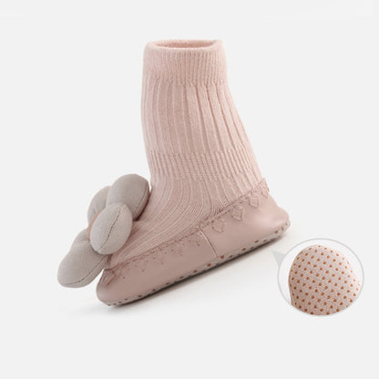 -ベビー ぷっくり フラワー ルームシューズ ソックス 靴下 ファーストシューズ 室内ばき - mamahalo shop - ベビー用靴下・タイツ -  べビー服 - 子供服 - 男の子 - 女の子