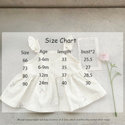 -☺︎ ベビー セットアップ フラワー 刺繍 ラッフルフリル キャミソール チュニック ブラウス ブルマ パンツ - mamahalo shop - ノースリーブセットアップ -  べビー服 - 子供服 - 男の子 - 女の子