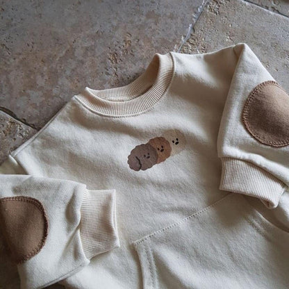 -ベビー 犬 いぬ ポケット 長袖 ロンパース - mamahalo shop - 長袖ロンパース -  べビー服 - 子供服 - 男の子 - 女の子