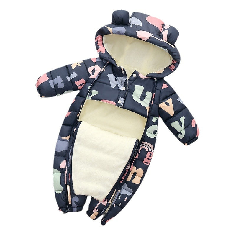 -ベビー 裏フリース フーディ アウター ジャンプスーツ - mamahalo shop - アウタージャンプスーツ -  べビー服 - 子供服 - 男の子 - 女の子