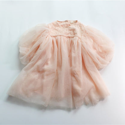 キッズ チュチュ チュール 長袖 パフスリーブ ドレス ワンピース - mamahalo shop - 長袖ワンピース - ベビー服 - 子供服 - 男の子 - 女の子