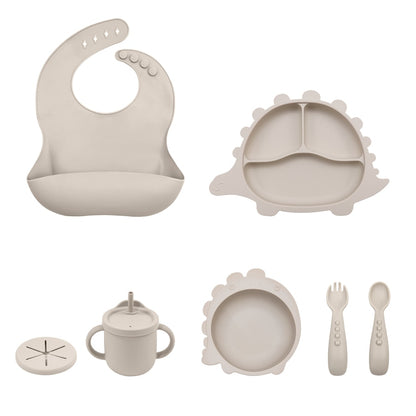 -# セット ベビー シリコン 食器 プレート スプーン 吸盤 ボウル フォーク 恐竜 ストロー カップ【mh0001502】 - mamahalo shop - ベビーキッズ食器 -  べビー服 - 子供服 - 男の子 - 女の子