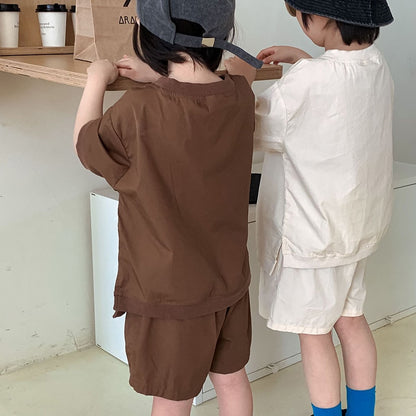 -キッズ セットアップ 半袖 シャツ ショートパンツ【mh0000883】 - mamahalo shop - 半袖セットアップ -  べビー服 - 子供服 - 男の子 - 女の子