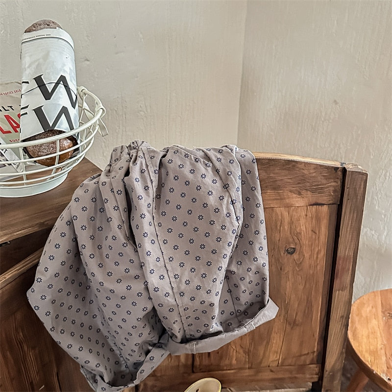 -キッズ フラワー ルーズ ワイド パンツ - mamahalo shop - ロングパンツ・スウェットパンツ -  べビー服 - 子供服 - 男の子 - 女の子