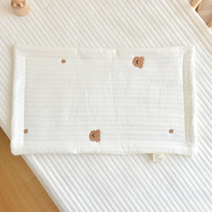 -ベビー キッズ キルティング 刺繍 フラット ピロー 枕 - mamahalo shop - ベビー寝具 -  べビー服 - 子供服 - 男の子 - 女の子