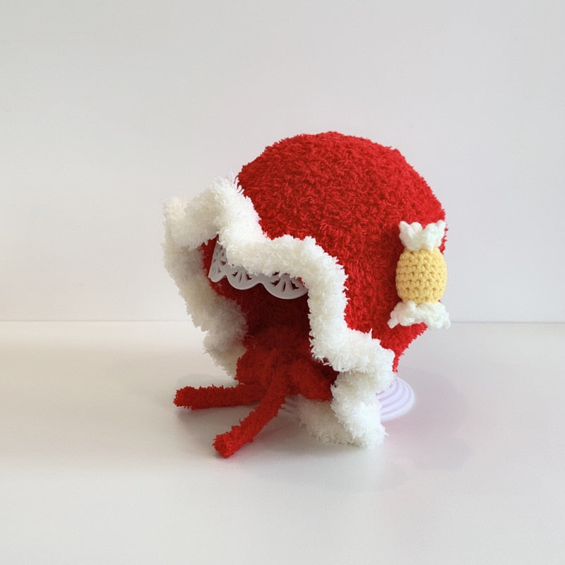 -ベビー ニット フリル キャップ 帽子 ハット【mh0001494】 - mamahalo shop - ベビー用帽子 -  べビー服 - 子供服 - 男の子 - 女の子