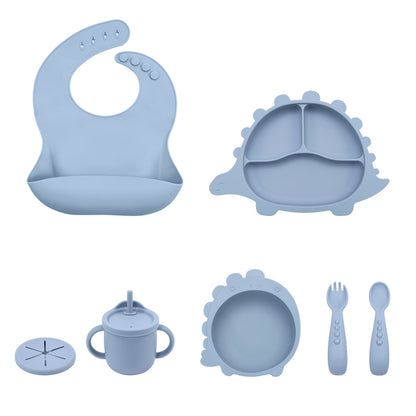 -# セット ベビー シリコン 食器 プレート スプーン 吸盤 ボウル フォーク 恐竜 ストロー カップ【mh0001502】 - mamahalo shop - ベビーキッズ食器 -  べビー服 - 子供服 - 男の子 - 女の子