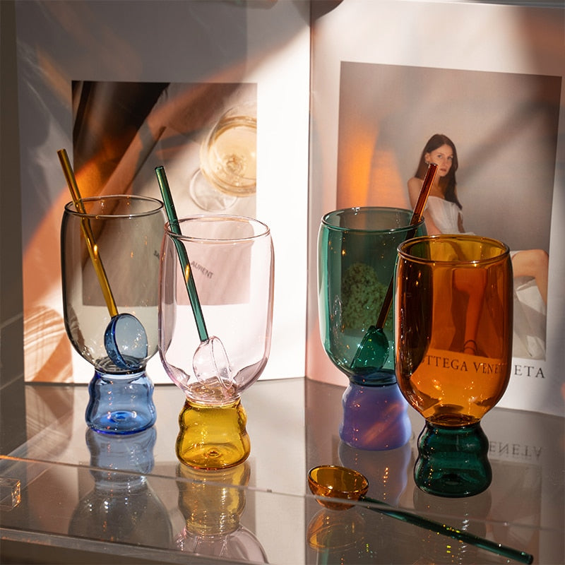 -カクテル グラス セット マグ ティー スプーン バー ガラス コップ カップ ギフト - mamahalo shop - コップ・グラス・マグ -  べビー服 - 子供服 - 男の子 - 女の子