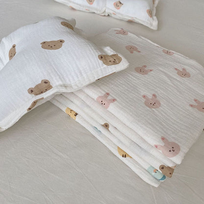 -ベビー キッズ ダブルガーゼ サマー ブランケット 枕 ピロー【mh0001447】 - mamahalo shop - ベビー寝具 -  べビー服 - 子供服 - 男の子 - 女の子