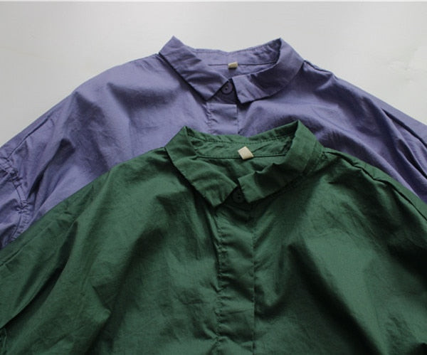 -キッズ オーバーサイズ ルーズ 長袖 シャツ ブラウス オーバーシャツ - mamahalo shop - 長袖シャツ・ブラウス -  べビー服 - 子供服 - 男の子 - 女の子