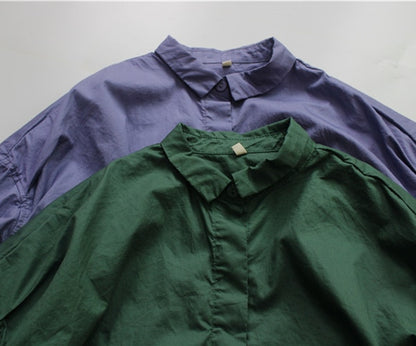 -キッズ オーバーサイズ ルーズ 長袖 シャツ ブラウス オーバーシャツ - mamahalo shop - 長袖シャツ・ブラウス -  べビー服 - 子供服 - 男の子 - 女の子