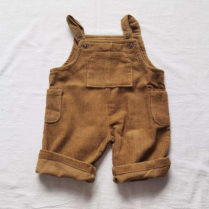 -ベビー コーデュロイ オーバーオール ハイネック Tシャツ - mamahalo shop - オーバーオール -  べビー服 - 子供服 - 男の子 - 女の子