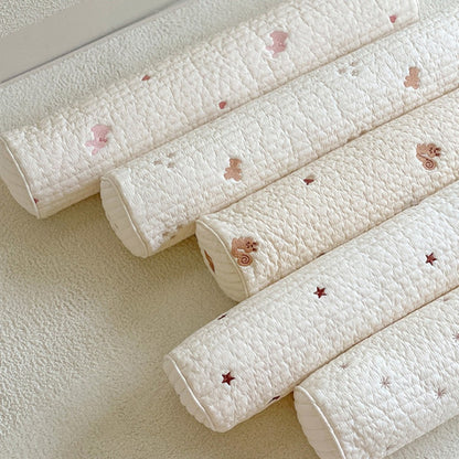 -ベビー ロング クッション 抱き枕 ピロー ベビーベッド バンパー ガード  くま ベア うさぎ バニー りす 雪 スノー 刺繍【mh0002306】 - mamahalo shop - ベビー寝具 -  べビー服 - 子供服 - 男の子 - 女の子