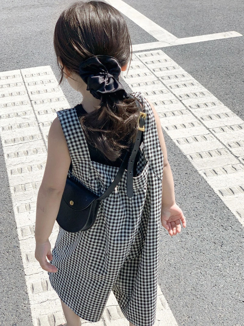 -キッズ チェック ジャンプスーツ サロペット パンツ【mh0001563】 - mamahalo shop - ノースリーブジャンプスーツ -  べビー服 - 子供服 - 男の子 - 女の子