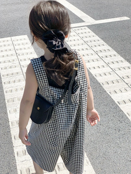 -キッズ チェック ジャンプスーツ サロペット パンツ【mh0001563】 - mamahalo shop - ノースリーブジャンプスーツ -  べビー服 - 子供服 - 男の子 - 女の子