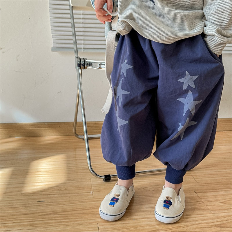 -キッズ 星 スター ルーズ ハーレム パンツ【mh0001217】 - mamahalo shop - ロングパンツ・スウェットパンツ -  べビー服 - 子供服 - 男の子 - 女の子