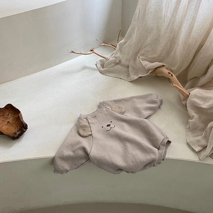 -ベビー くま ベア くま耳 長袖 ロンパース - mamahalo shop - 長袖ロンパース -  べビー服 - 子供服 - 男の子 - 女の子