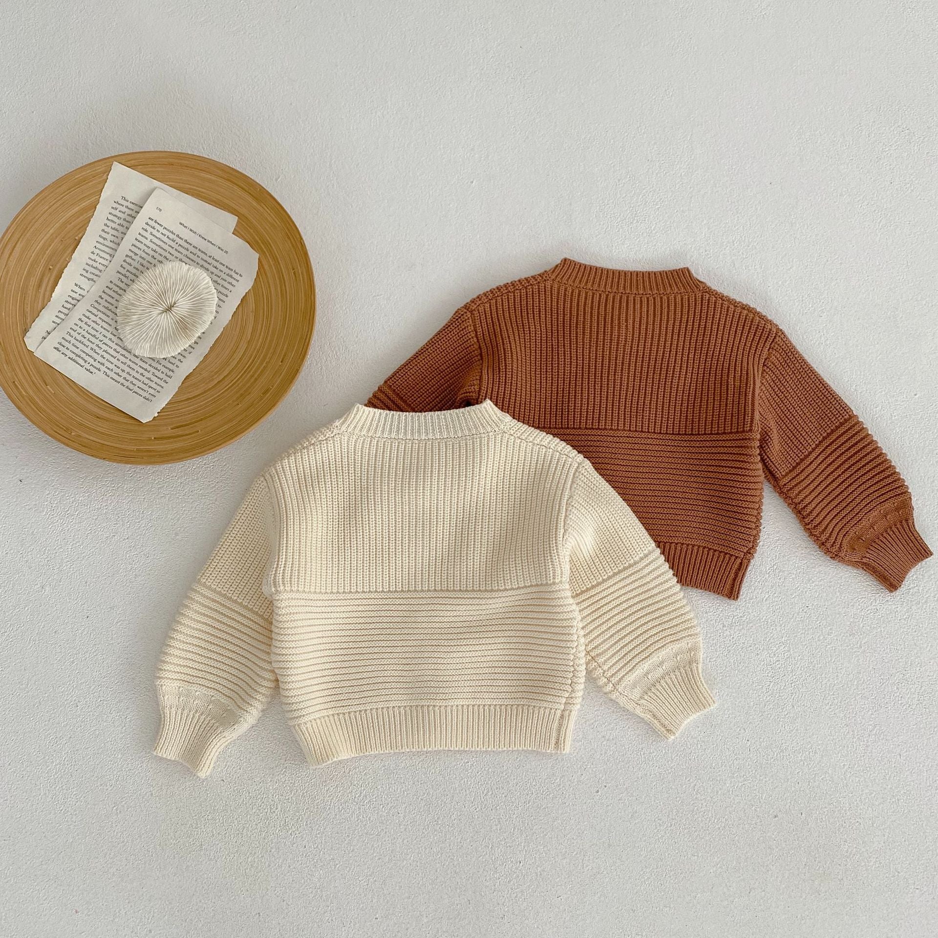 -ベビー ニット みずたま カーディガン - mamahalo shop - カーディガン・パーカー -  べビー服 - 子供服 - 男の子 - 女の子