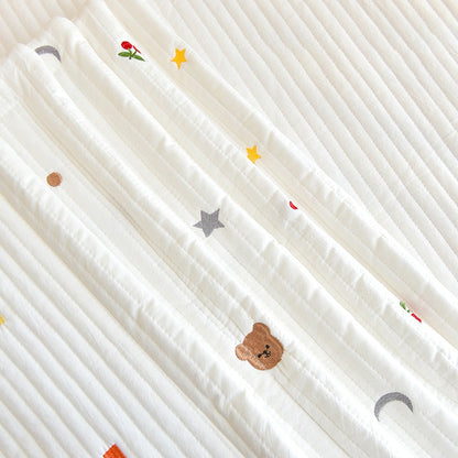 -ベビー キッズ キルティング 刺繍 フラット ピロー 枕 - mamahalo shop - ベビー寝具 -  べビー服 - 子供服 - 男の子 - 女の子