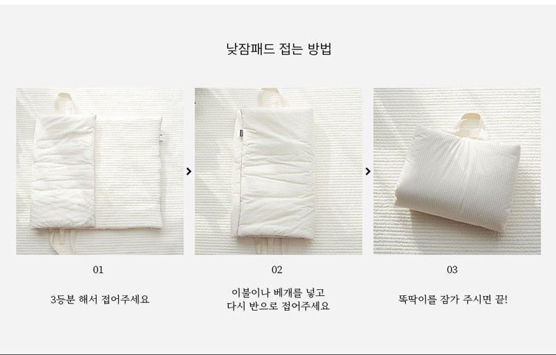 -ベビー キルティング 刺繍 お昼寝 マット ポータブル 折りたたみ くま うさぎ オリーブ チェリー りす - mamahalo shop - ベビーブランケット・タオル -  べビー服 - 子供服 - 男の子 - 女の子