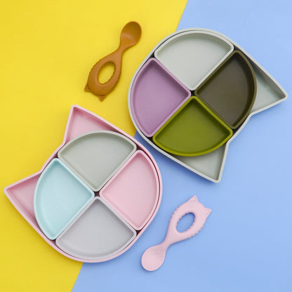 -# ベビー アニマル ディッシュ プレート 食器 キッズ スプーン 仕切り【mh0001125】 - mamahalo shop - ベビーキッズ食器 -  べビー服 - 子供服 - 男の子 - 女の子