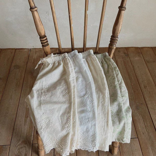 -キッズ フラワー レース 花柄 ルーズ ロングパンツ - mamahalo shop - ロングパンツ・スウェットパンツ -  べビー服 - 子供服 - 男の子 - 女の子