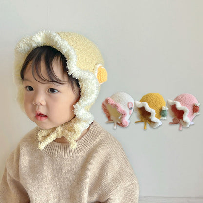 -ベビー ニット フリル キャップ 帽子 ハット【mh0001494】 - mamahalo shop - ベビー用帽子 -  べビー服 - 子供服 - 男の子 - 女の子