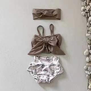 -ベビー 水着 セパレート ビキニ ワンピース フラワー リボン ラッシュガード スイムウェア【mh0000807】 - mamahalo shop - ベビー用水着 -  べビー服 - 子供服 - 男の子 - 女の子