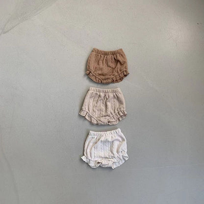 -ベビー ワッフル フリル ブルマパンツ ショートパンツ【mh0001512】 - mamahalo shop - ブルマパンツ -  べビー服 - 子供服 - 男の子 - 女の子