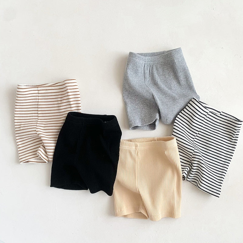ベビー ボーダー 無地 ショート レギンスパンツ - mamahalo shop - レギンスパンツ - ベビー服 - 子供服 - 男の子 - 女の子