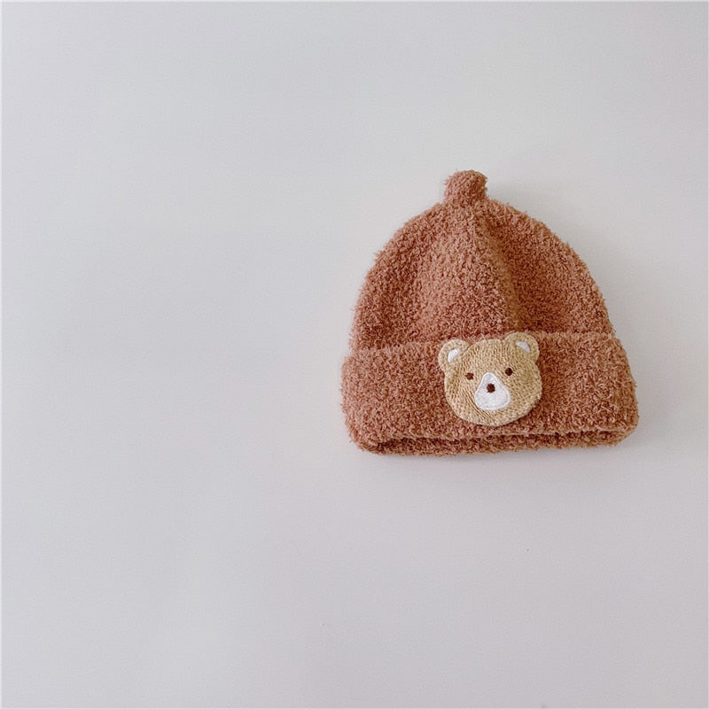 -ベビー くま ベア ニットキャップ ニット帽 ワッチキャップ 帽子【mh0000892】 - mamahalo shop - ベビー用帽子 -  べビー服 - 子供服 - 男の子 - 女の子
