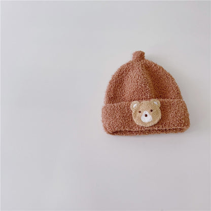 -ベビー くま ベア ニットキャップ ニット帽 ワッチキャップ 帽子【mh0000892】 - mamahalo shop - ベビー用帽子 -  べビー服 - 子供服 - 男の子 - 女の子