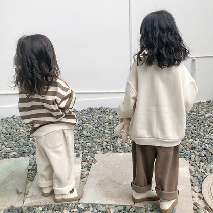 -キッズ くま ベア ボーダー 無地 トップス パンツ - mamahalo shop - ロングパンツ・スウェットパンツ -  べビー服 - 子供服 - 男の子 - 女の子