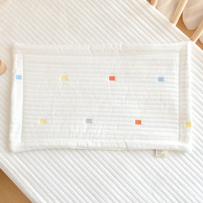 -ベビー キッズ キルティング 刺繍 フラット ピロー 枕 - mamahalo shop - ベビー寝具 -  べビー服 - 子供服 - 男の子 - 女の子