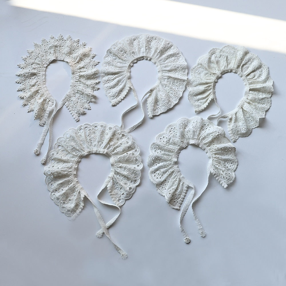 -ベビー キッズ レース つけ襟 付け襟 アタッチメント カラー 5デザイン ベージュ ガールズ - mamahalo shop - ショール -  べビー服 - 子供服 - 男の子 - 女の子