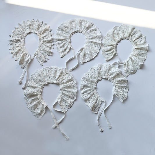 -ベビー キッズ レース つけ襟 付け襟 アタッチメント カラー 5デザイン ベージュ ガールズ - mamahalo shop - ショール -  べビー服 - 子供服 - 男の子 - 女の子