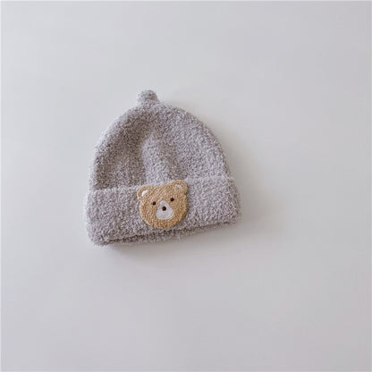 -ベビー くま ベア ニットキャップ ニット帽 ワッチキャップ 帽子【mh0000892】 - mamahalo shop - ベビー用帽子 -  べビー服 - 子供服 - 男の子 - 女の子