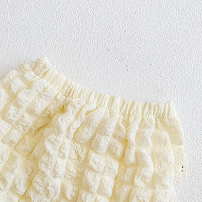 -ベビー セットアップ ポップコーン ノースリーブ タンクトップ ブルマ パンツ【mh0001353】 - mamahalo shop - ノースリーブセットアップ -  べビー服 - 子供服 - 男の子 - 女の子