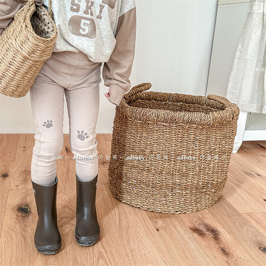 -キッズ 犬 いぬ 足跡 プリント レギンス パンツ - mamahalo shop - レギンスパンツ -  べビー服 - 子供服 - 男の子 - 女の子