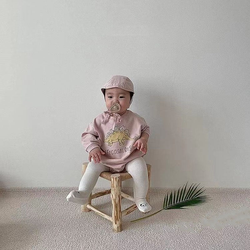 -ベビー ダイナソー 恐竜 長袖 ロンパース - mamahalo shop - 長袖ロンパース -  べビー服 - 子供服 - 男の子 - 女の子