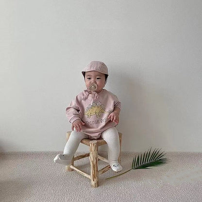 -ベビー ダイナソー 恐竜 長袖 ロンパース - mamahalo shop - 長袖ロンパース -  べビー服 - 子供服 - 男の子 - 女の子