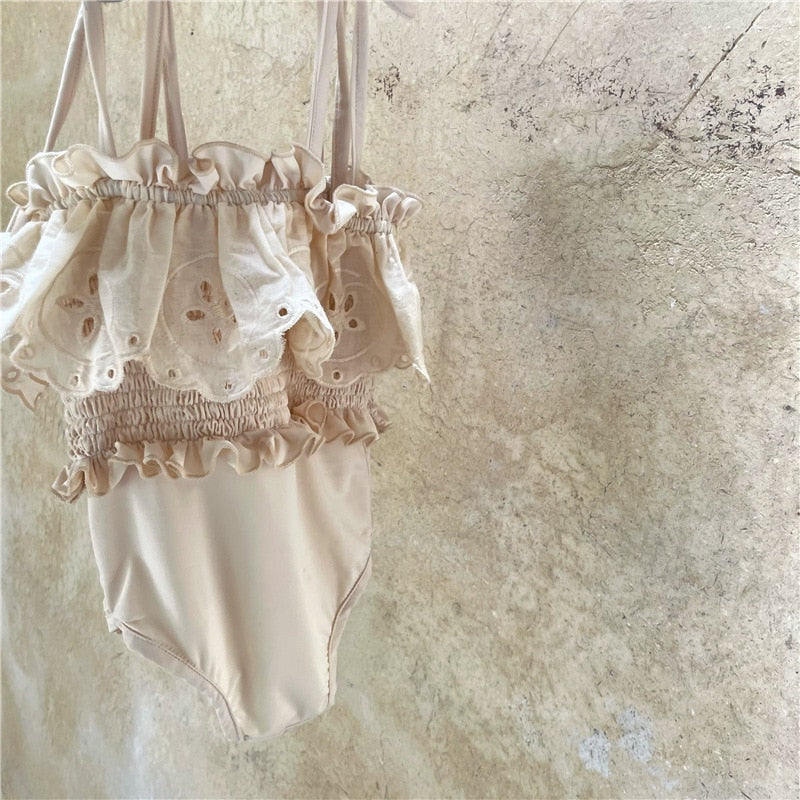 -キッズ 水着 ワンピース フリル レース スイムウェア【mh0001751】 - mamahalo shop - ベビー用水着 -  べビー服 - 子供服 - 男の子 - 女の子