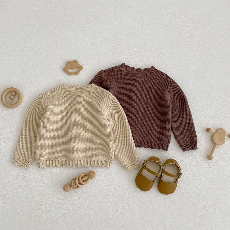 -ベビー ニット 長袖 カーディガン ジャケット - mamahalo shop - カーディガン・パーカー -  べビー服 - 子供服 - 男の子 - 女の子