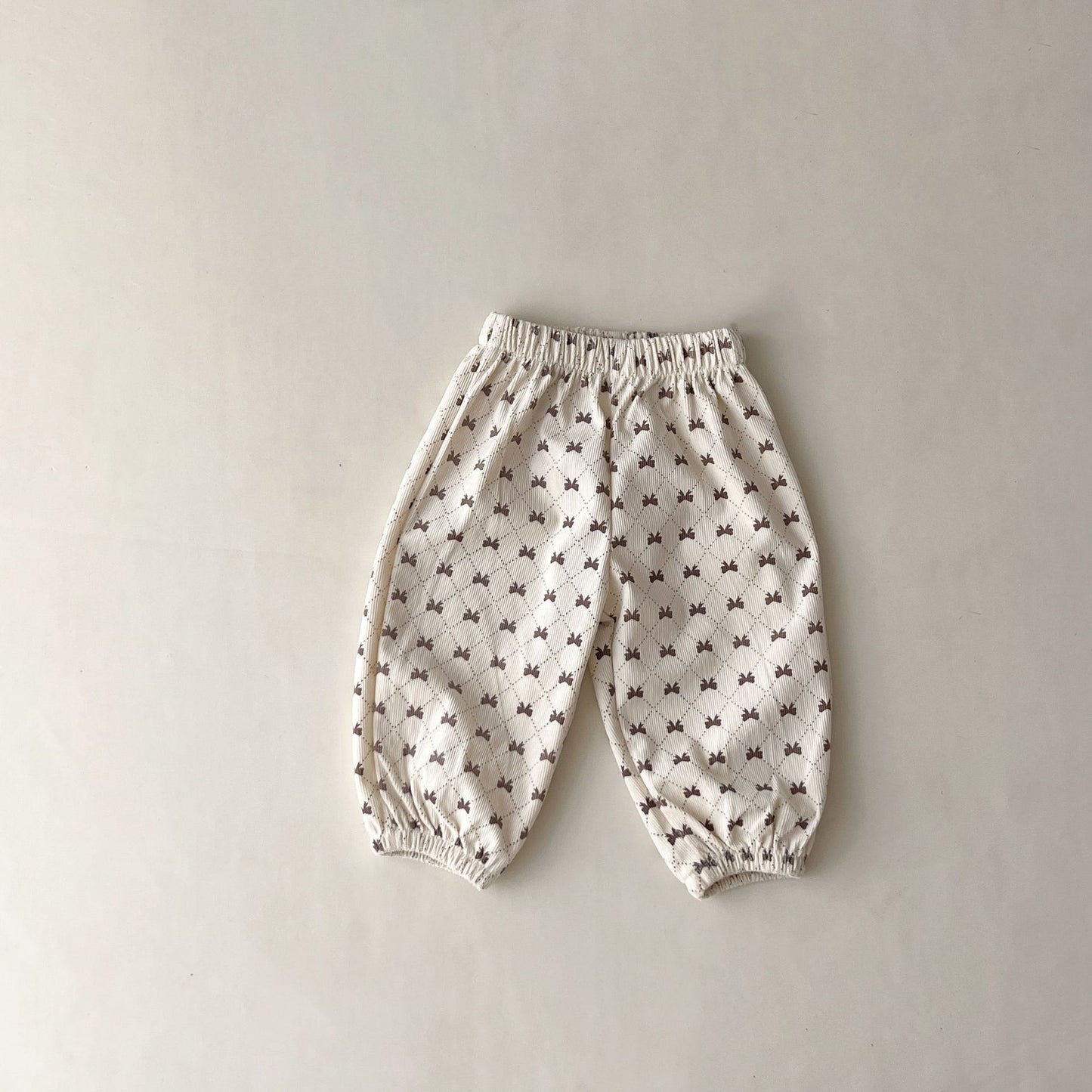 -キッズ ハート リボン みずたま フラワー ルーズ ランタン パンツ - mamahalo shop - ロングパンツ・スウェットパンツ -  べビー服 - 子供服 - 男の子 - 女の子